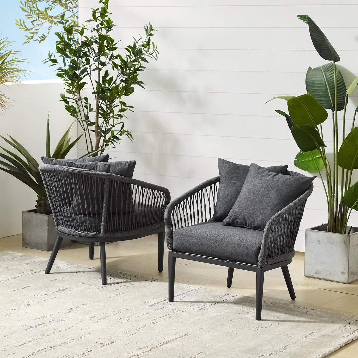 Crosley Outdoor Dover 2Pc Indoor Outdoor Chair Set