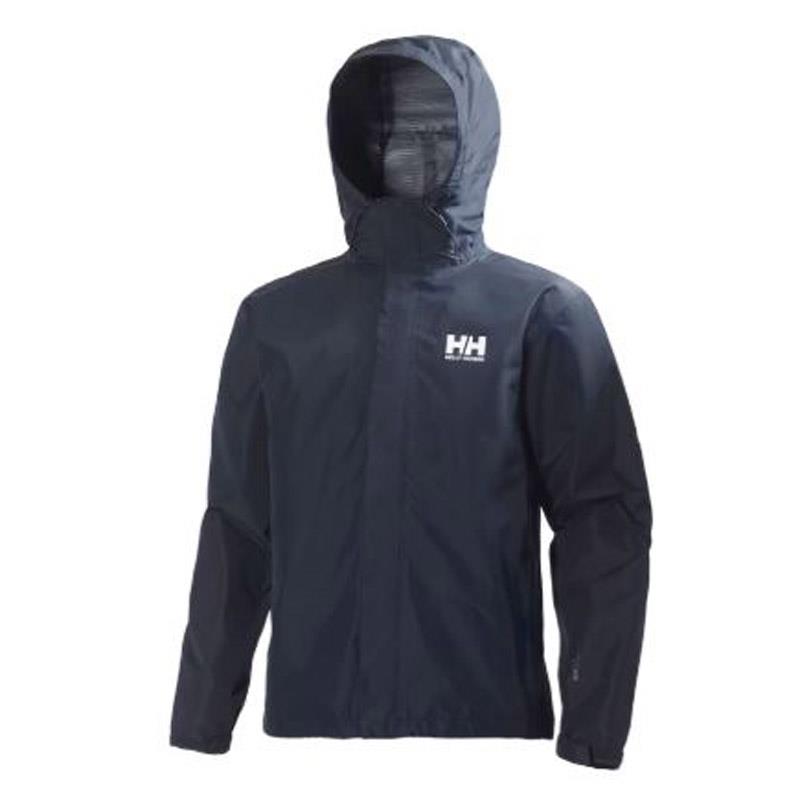 Helly Hansen Mens Seven J Rain Jacket-Navy-XL