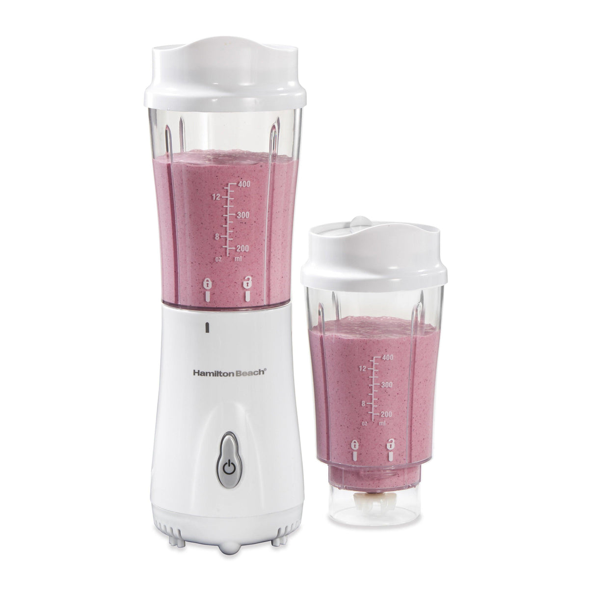 Hamilton Beach Smoothie Blender w/ 2 Travel Jars & Lids