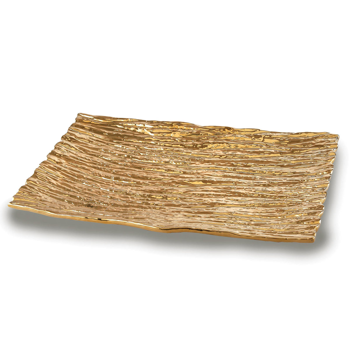 Stark Home Botanic Collection 15" Porcelain Tree Bark Tray