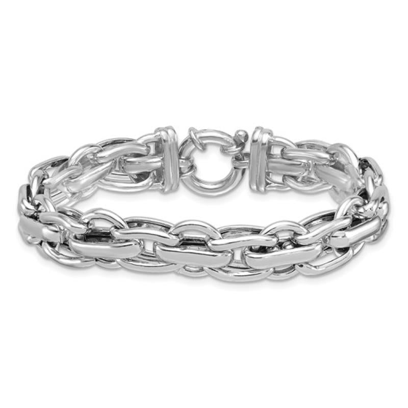 Distinctive Sterling Silver Fancy Link Bracelet