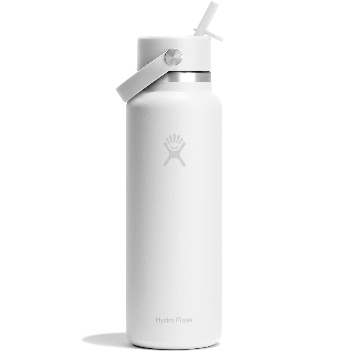 Hydro Flask 40 oz. Wide Mouth Bottle w/Flex Straw Cap - White