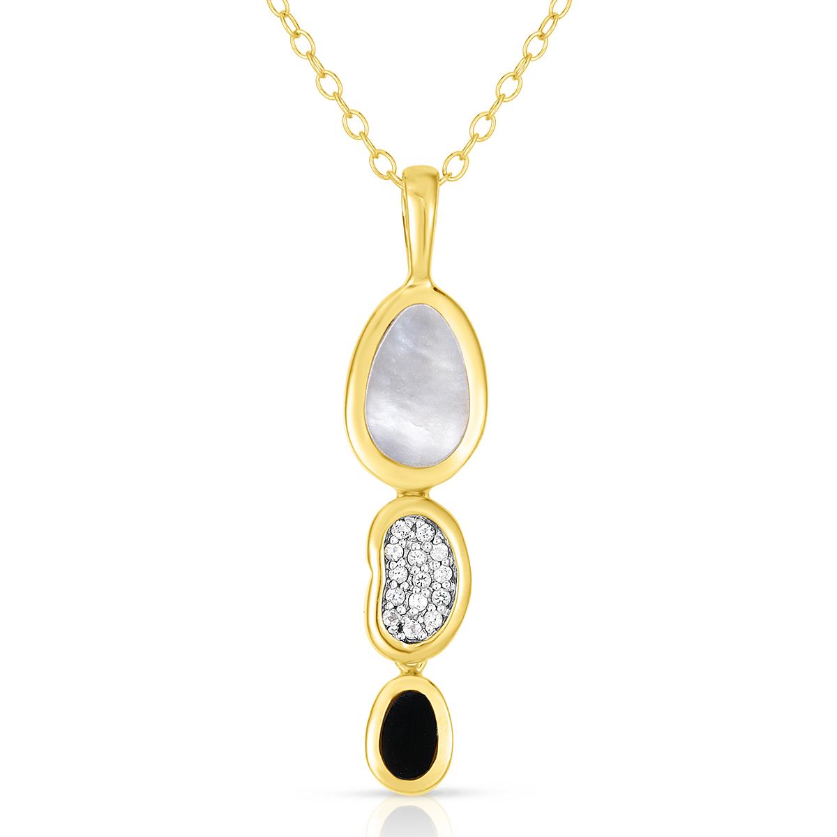Jilco Inc Mother of Pearl & Onyx Necklace