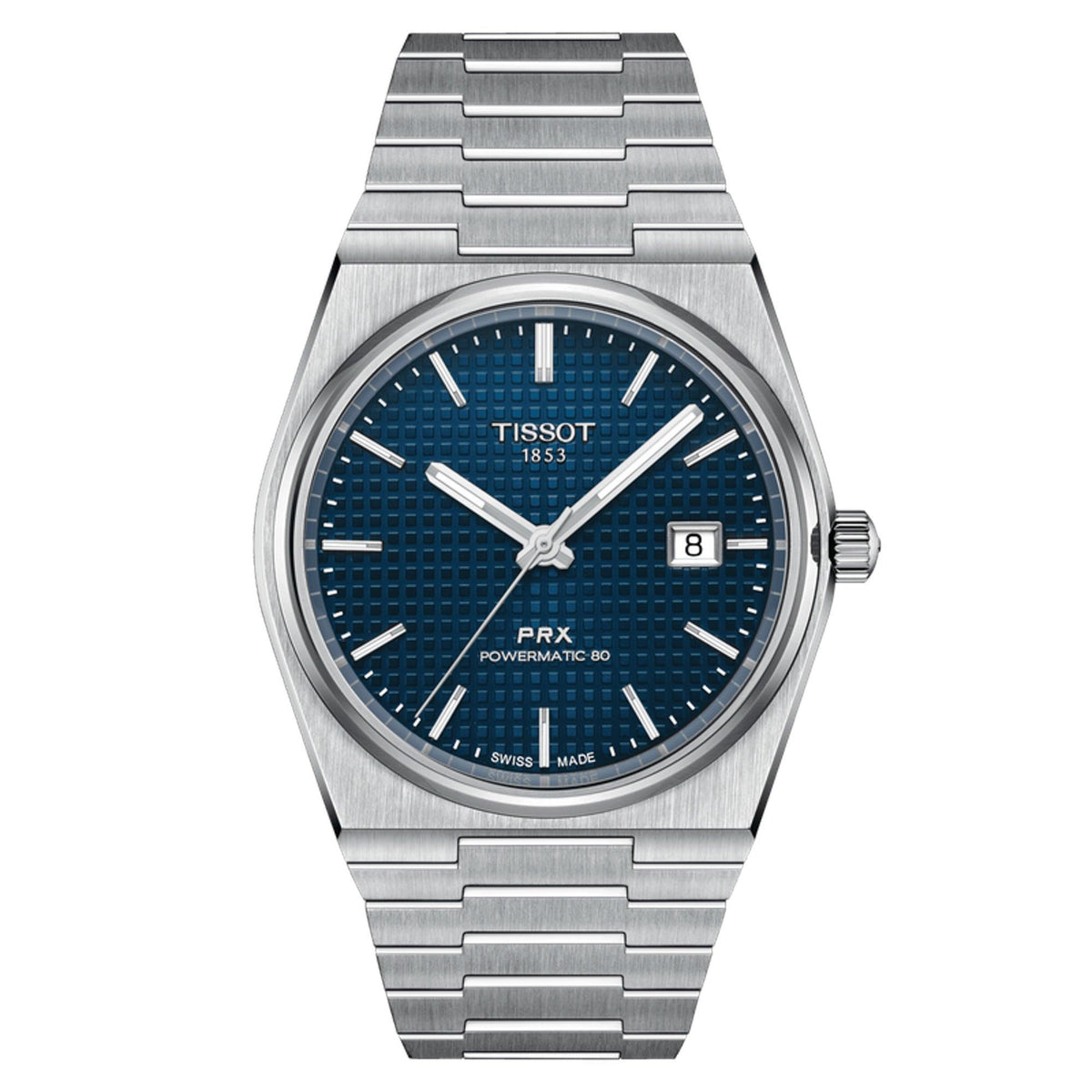 Tissot Men's PRX Powermatic 80 Automatic Stainless Steel Tonneau Watch Blue Dial