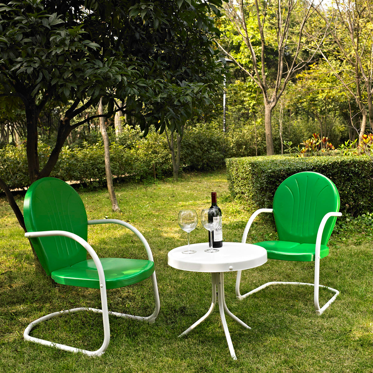 Crosley Outdoor Griffith 3Pc Retro Outdoor Chair Set