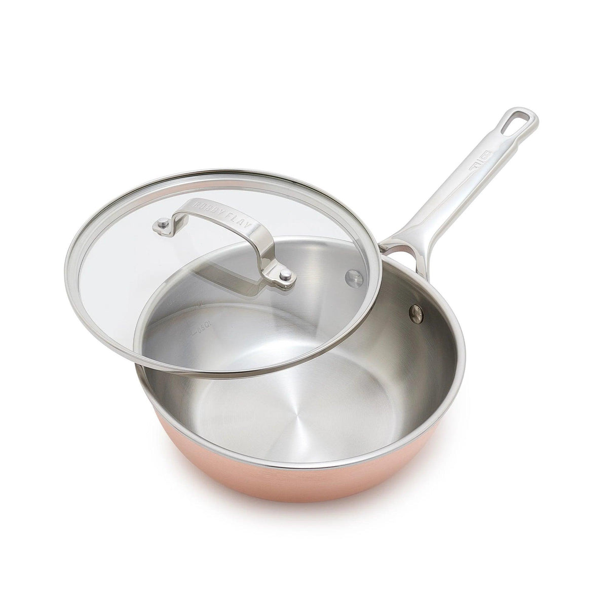 Bobby Flay 2qt Copper Clad Chefs Pan w/ Lid