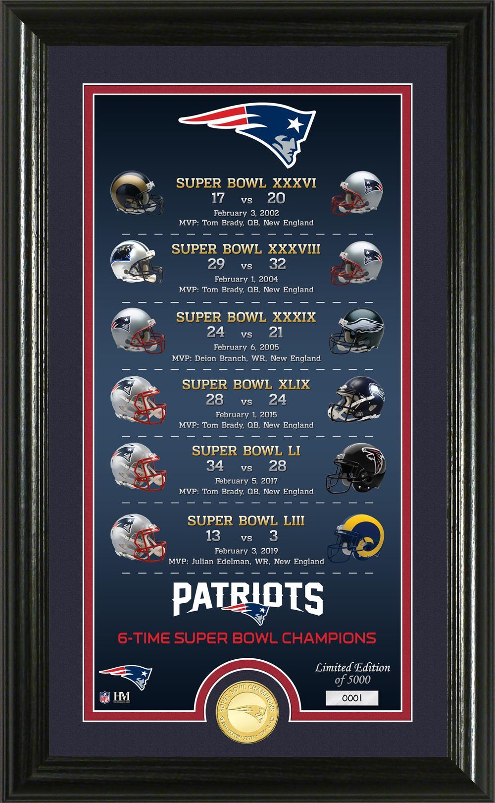 Highland Mint New England Patriots "Legacy" Supreme Photo Mint