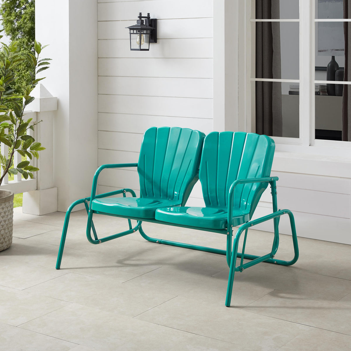 Crosley Outdoor Ridgeland Retro Outdoor Loveseat Glider