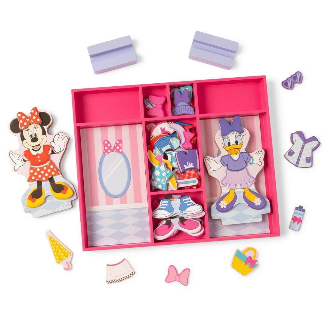 Melissa & Doug Disney Magnetic Dress Up Minnie & Daisy Ages 3+ Years