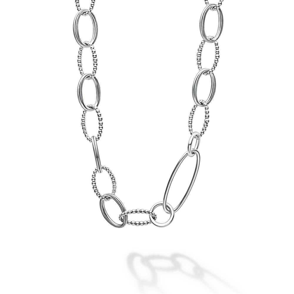 Lagos Sterling Silver Link Necklace Size 20"
