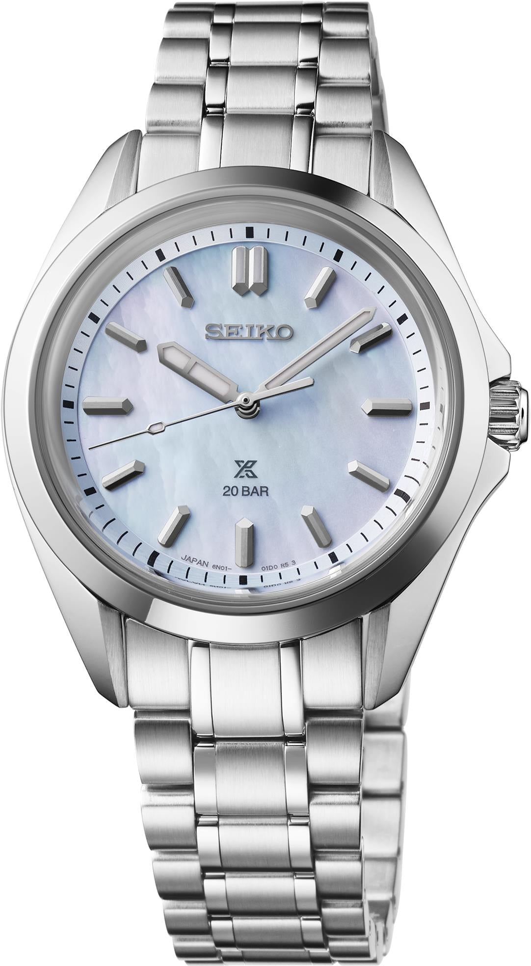 Seiko Watch Prospex Sport SS Quartz Blue MOP Dial