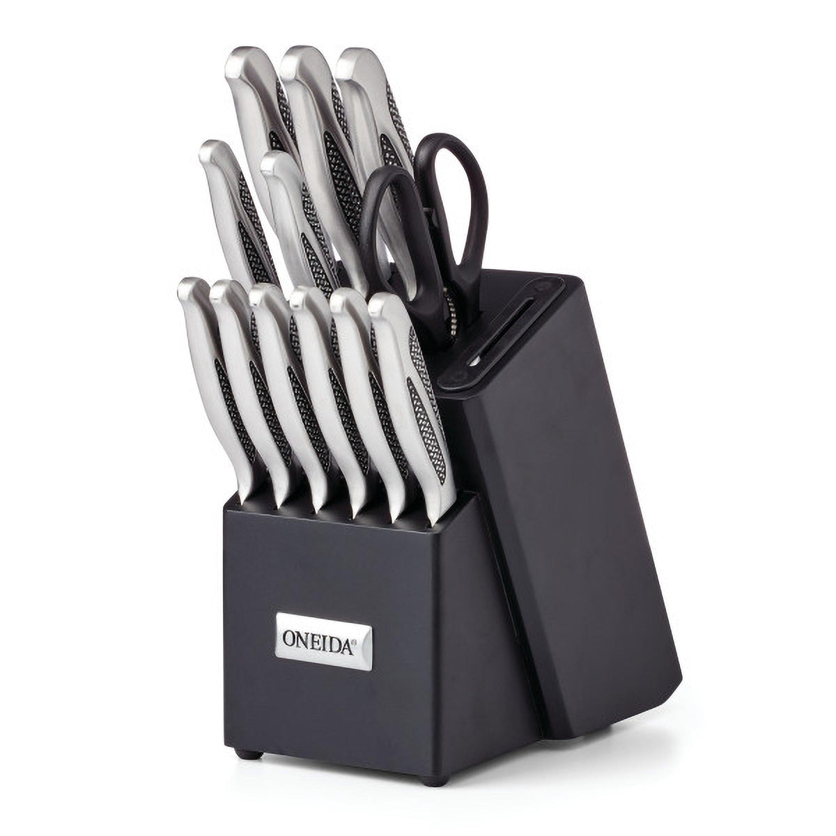 Oneida 14pc Cutlery Block Set w/ Built-In Sharpener