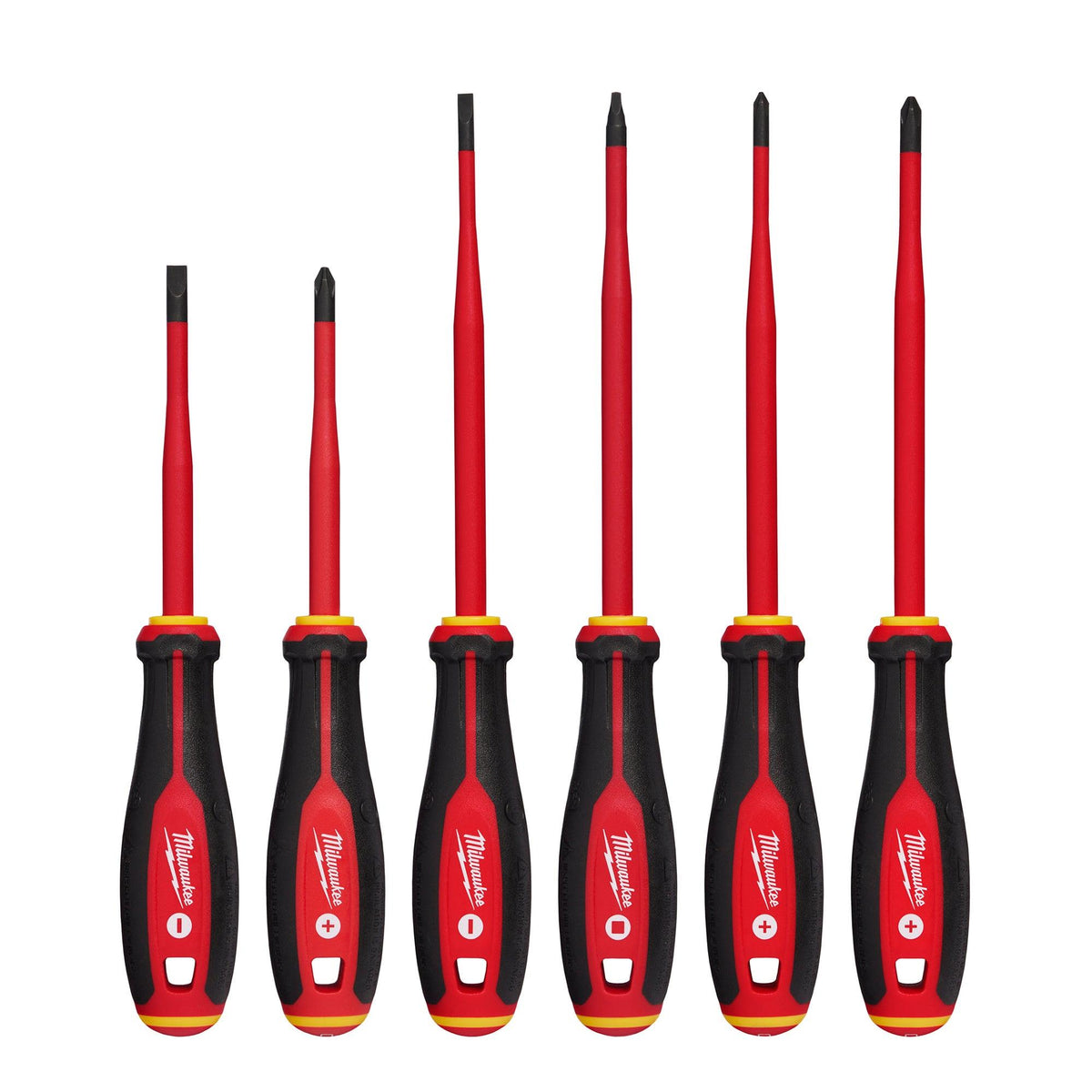 Milwaukee 6pc 1000V Insulated Slim Tip Screwdriver Set