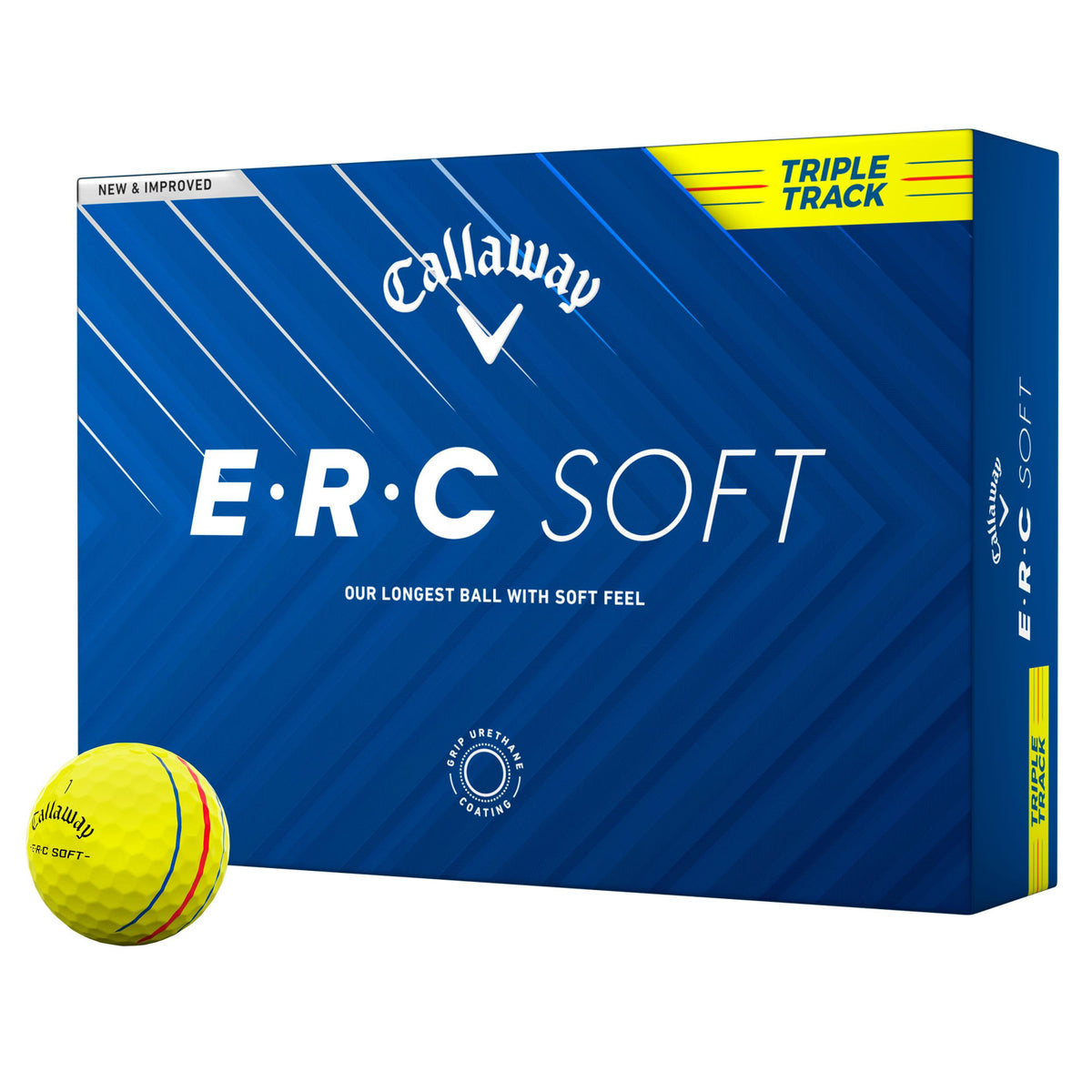 Callaway ERC Soft Triple Track Yellow 2025 Golf Balls - 1 Dozen