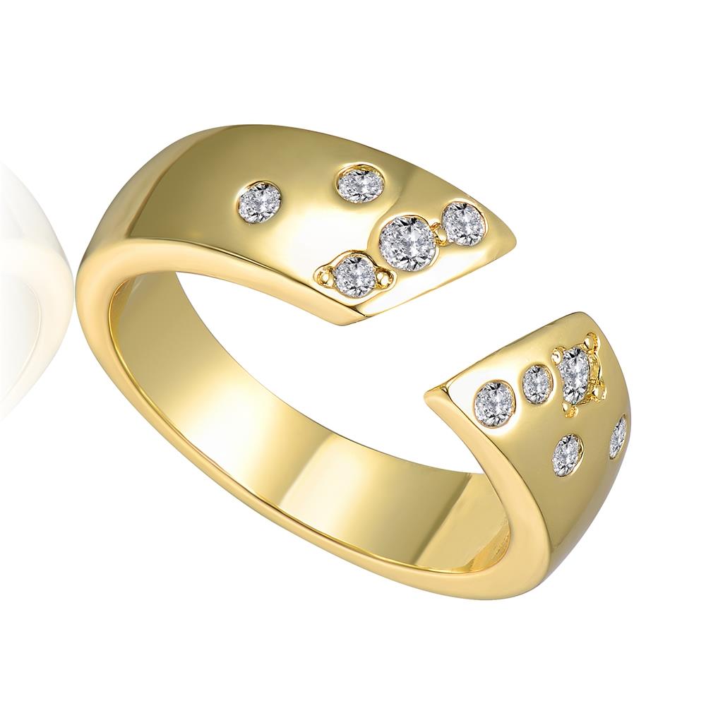 GENEVIVE 14K Yellow Gold Plated Classic Band Ring Size 8
