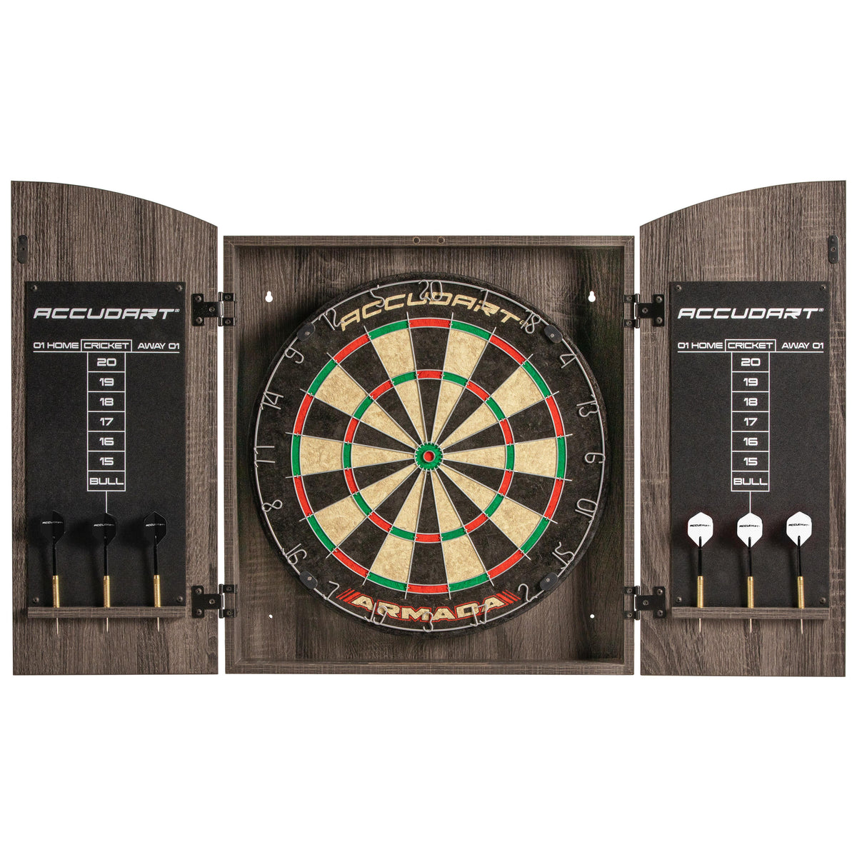 Escalade Sports Accudart - Armada Bristle Dartboard Cabinet Set