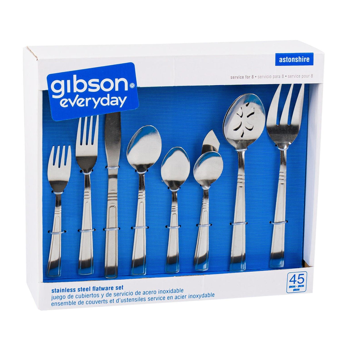 Bella Home 45 Pc Stainless Steel Flatware Set