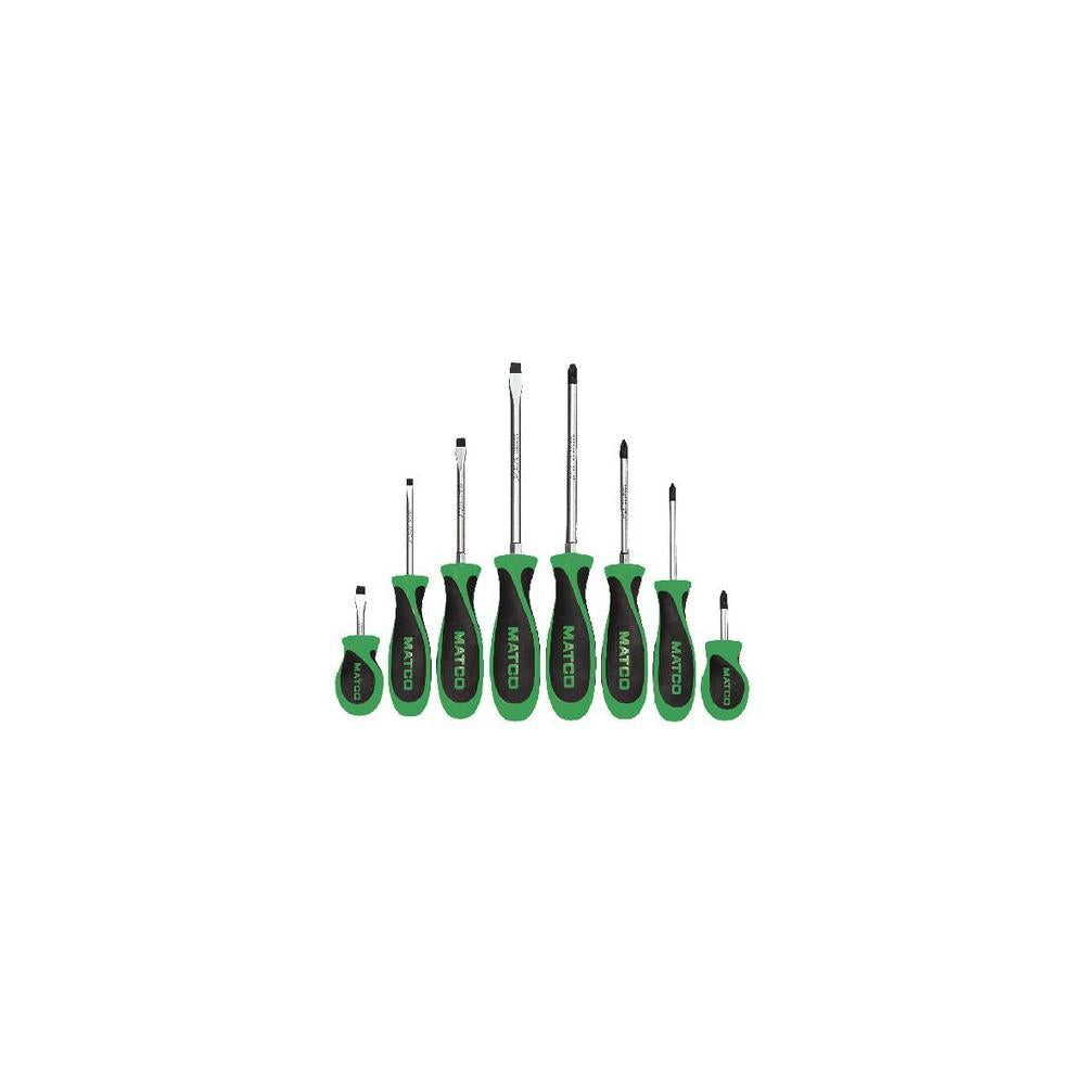 Matco Tools 8 Piece Screwdriver Set - Green