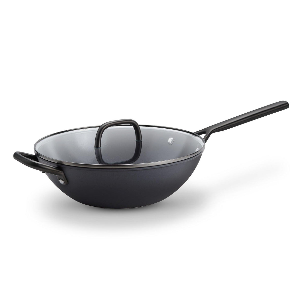 Zwilling Milano 12" Aluminum Ceramic Wok w/ Lid Black