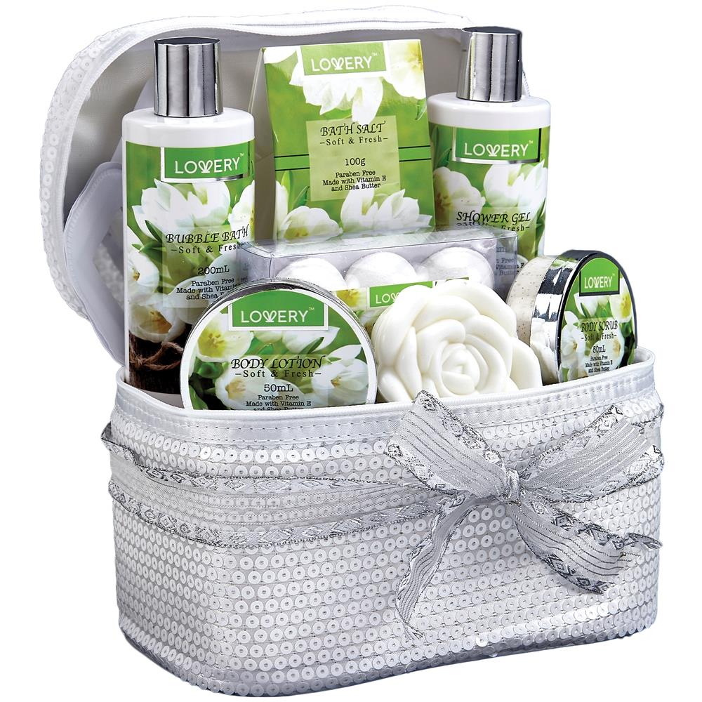 Lovery White Jasmine Bath Set Size 13 Pieces