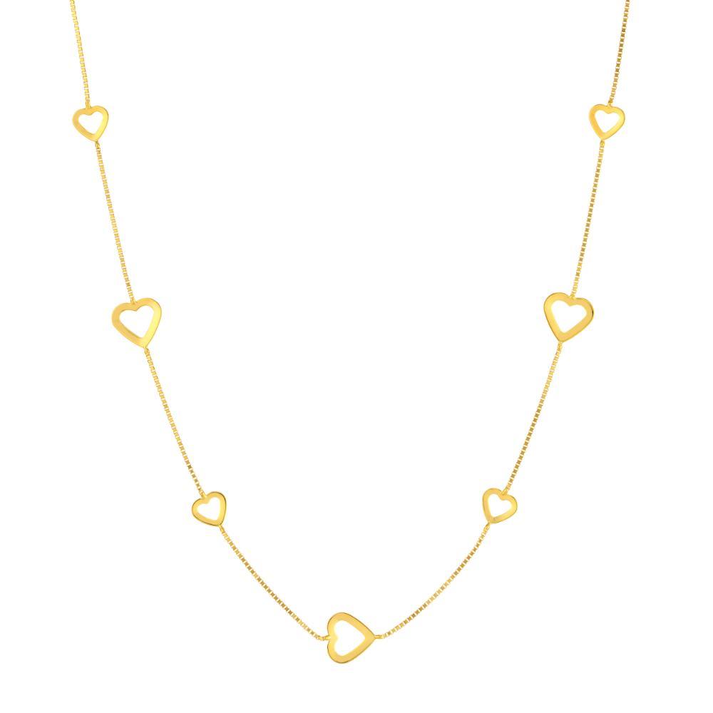 HAWLEY ST Open Heart on Box Chain Adjustable 17" Necklace
