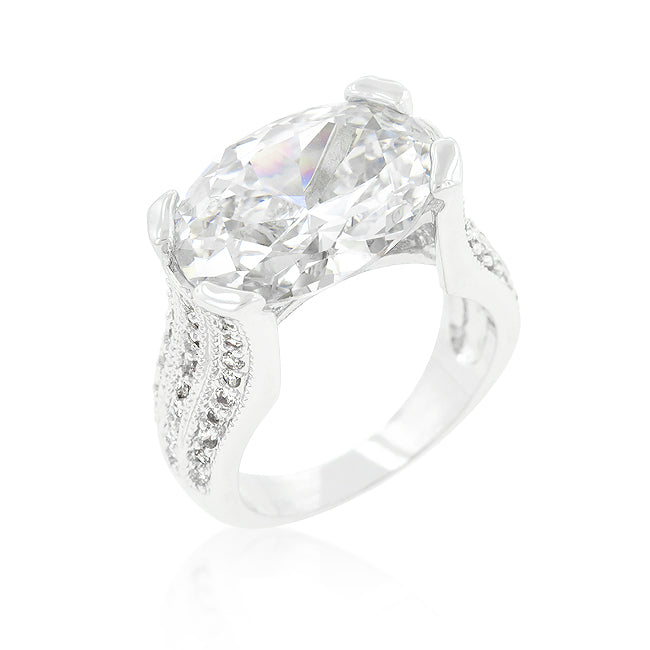 Completely Bella Oval Three Stone Cubic Zirconia Ring(9)