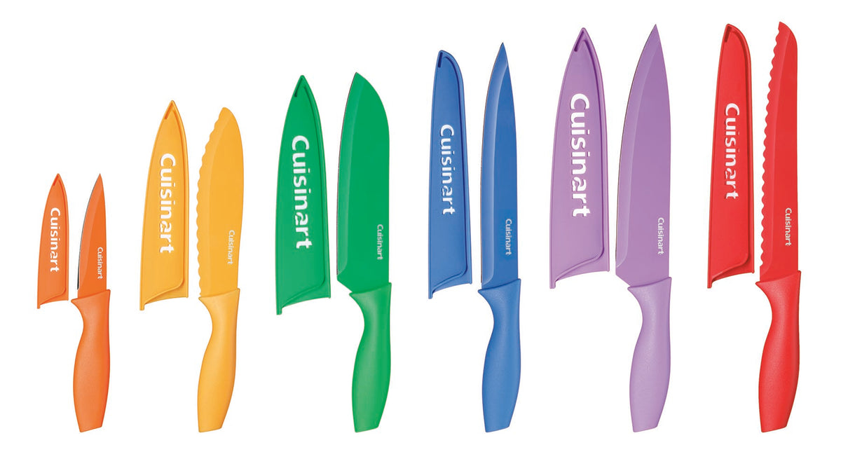 Cuisinart 12 pc Colored Knife Set with Blade Guards