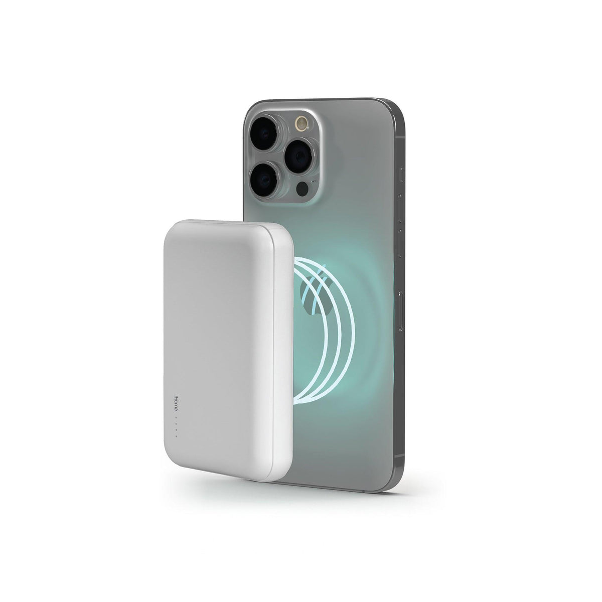iHome 5000mAh Magnetic Portable Power Bank White