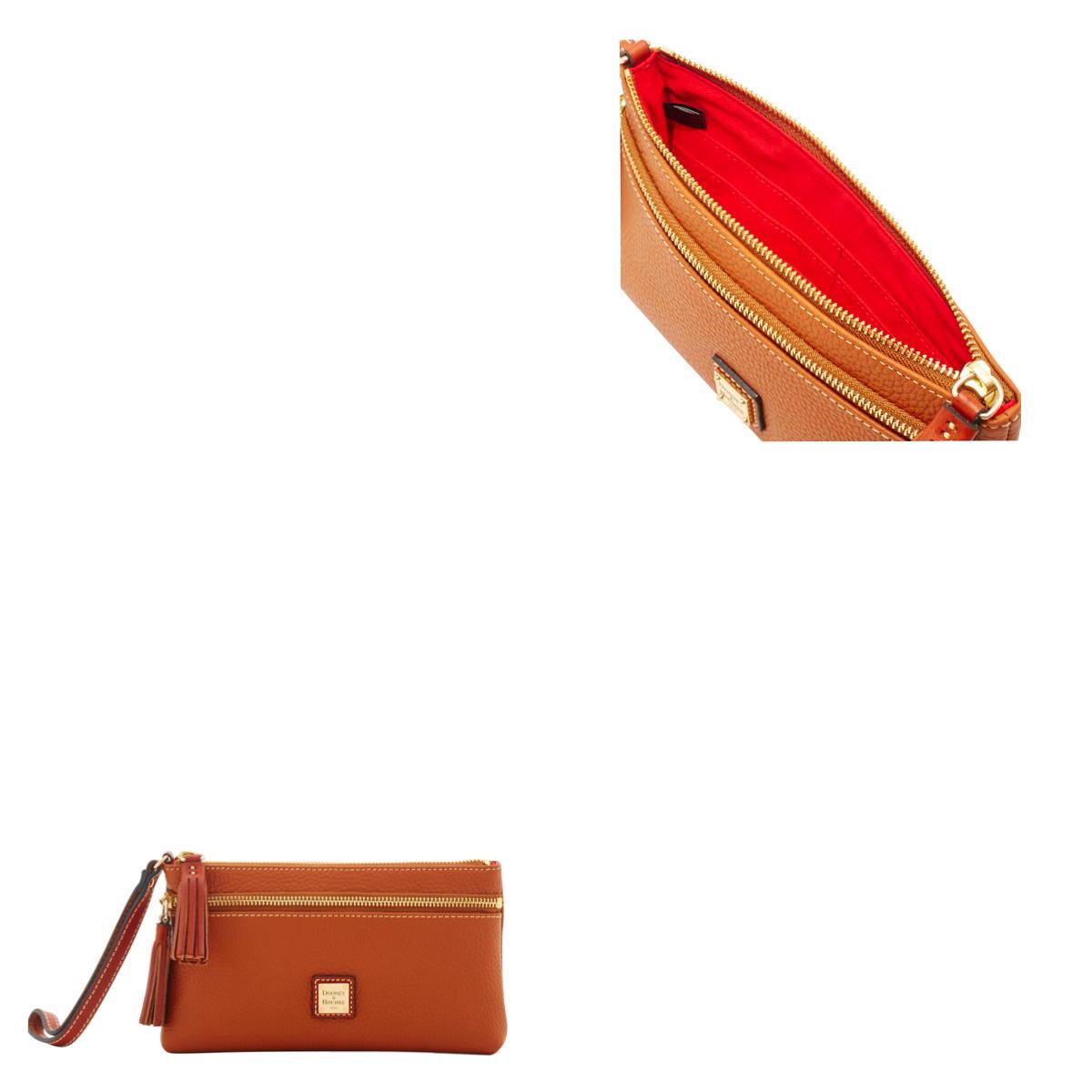 Dooney & Bourke Pebble Grain Double Zip Wristlet