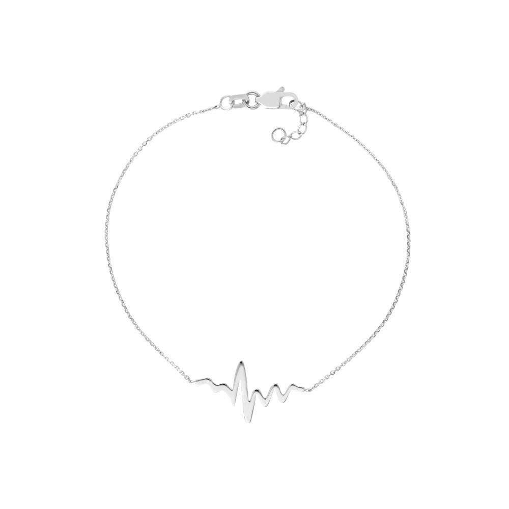 HAWLEY ST Heartbeat on Chain Adjustable 7.5" Bracelet
