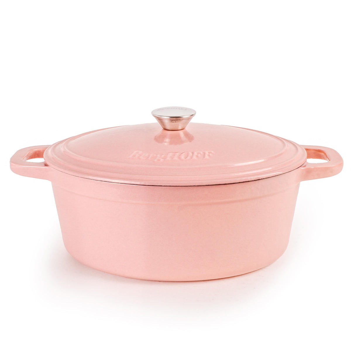 BergHOFF Neo Cast Iron 5qt. Oval Dutch Oven 11.5" with Lid, Pink