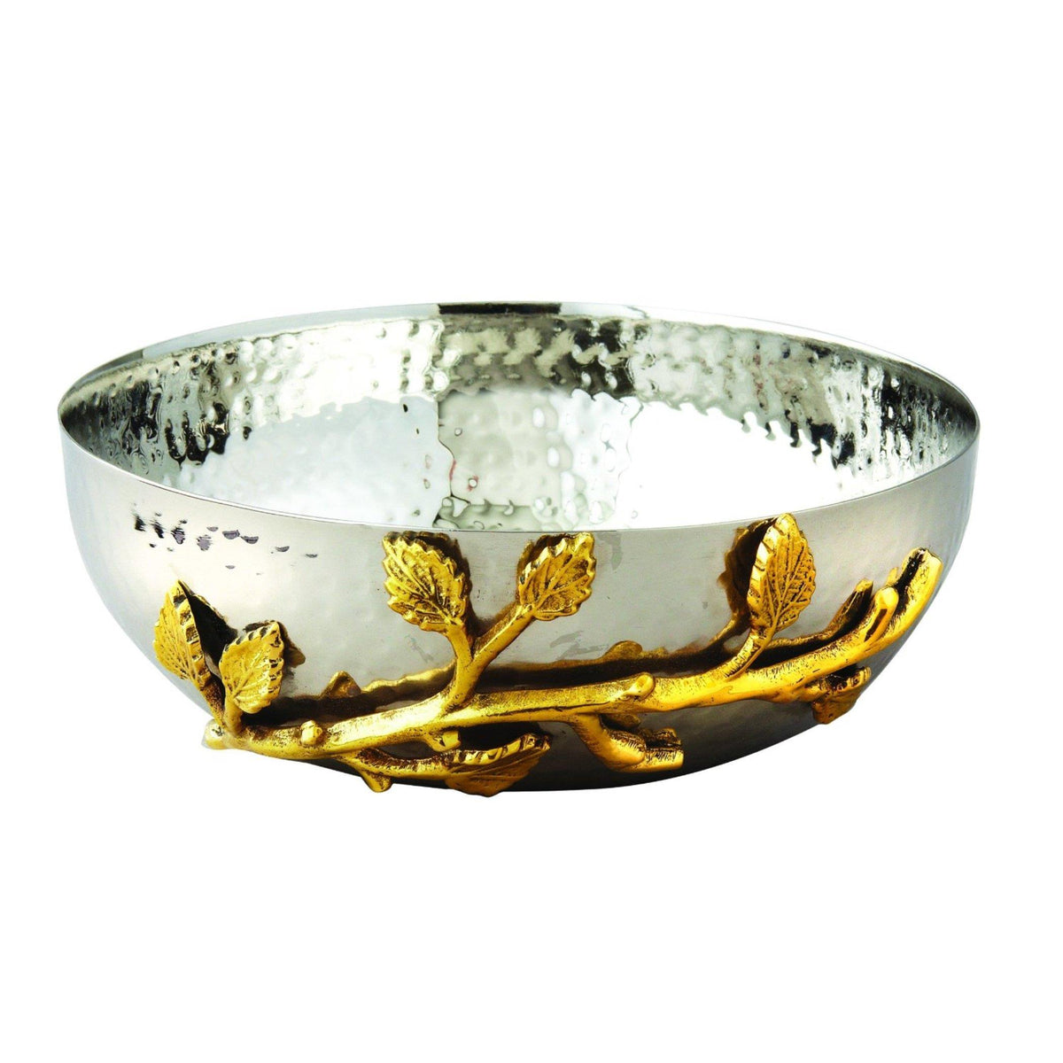 Stark Home Gilt Leaf Hammered Bowl