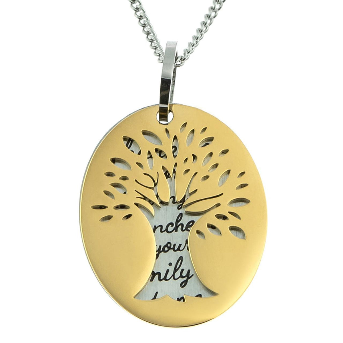 Joyful Sentiments Family Tree Double Pendant Necklace