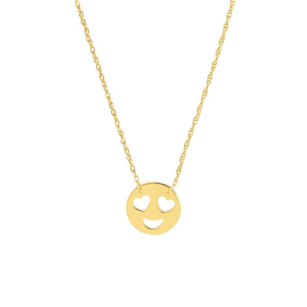 HAWLEY ST So You Mini Heart Face Adjustable 18" Necklace