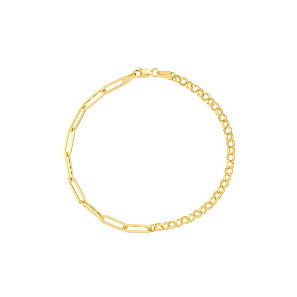 HAWLEY ST 50/50 Paper Clip + Rolo 17.5" Chain