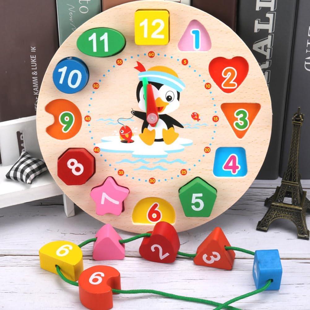 Bella Home Montessori Wooden Learning Clock