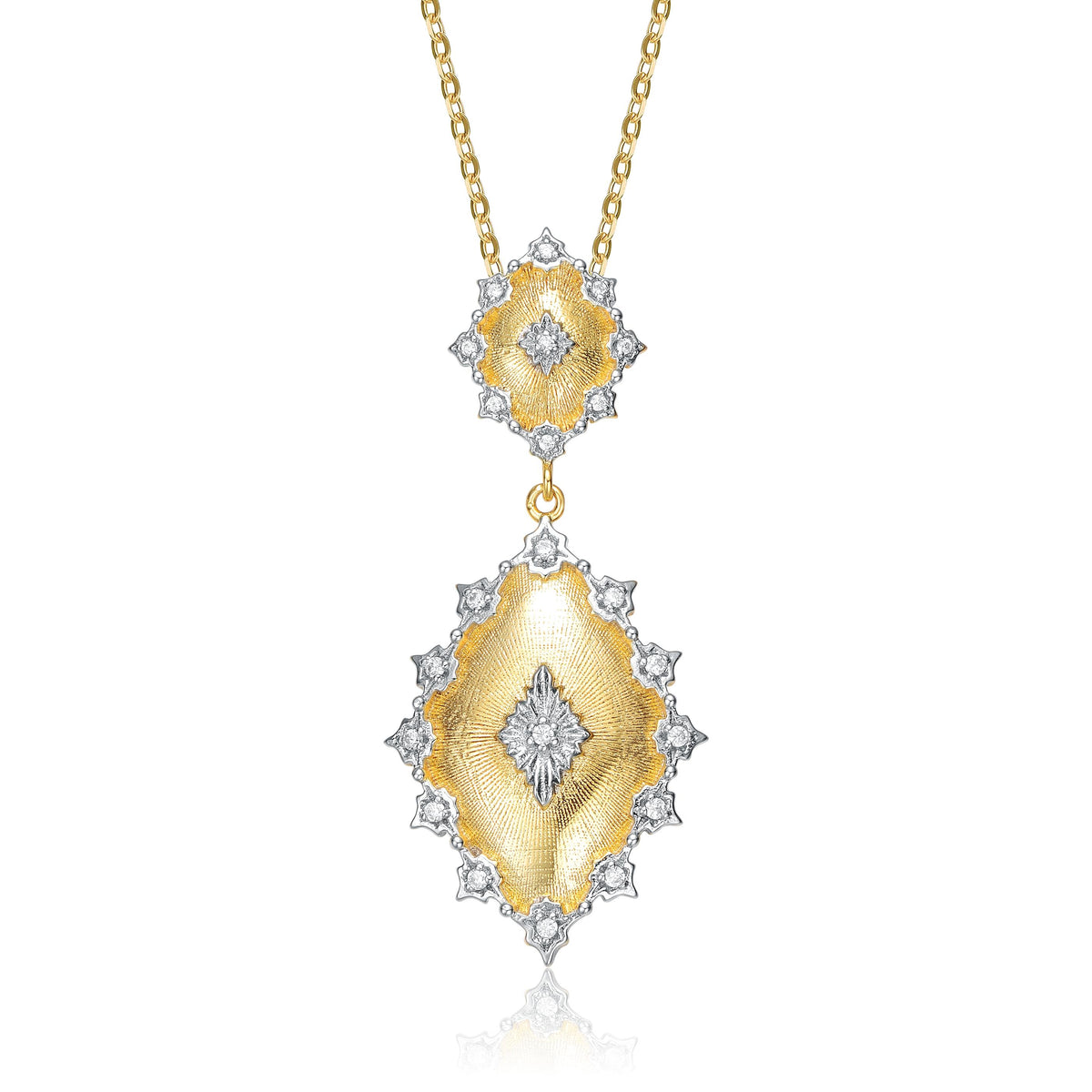 GENEVIVE Modern Classic Necklace Size 18"