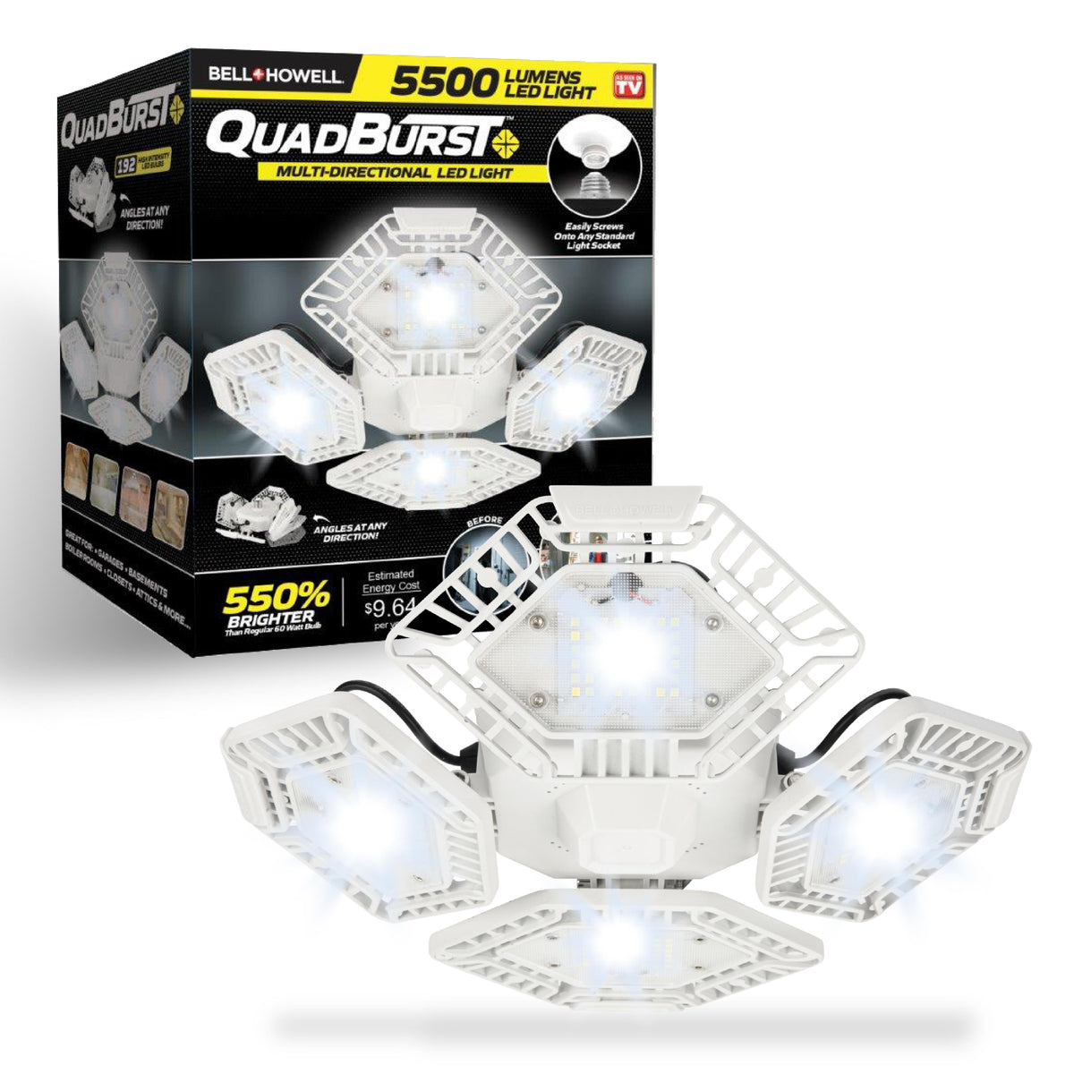 Bell + Howell QuadBurst Multi-Directional LED Light