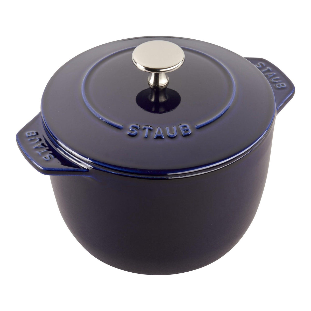 Staub 1.5qt Cast Iron Petite French Oven Dark Blue