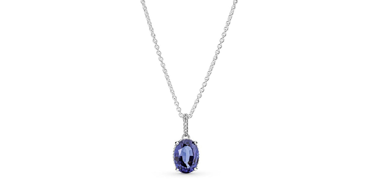 Pandora Sparkling Statement Halo Pendant Necklac Size 17.7