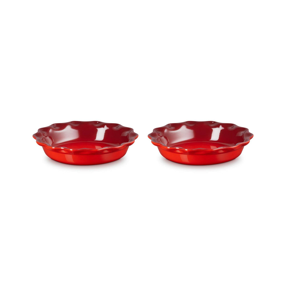 Le Creuset Set of 2 Heritage Pie Dishes Cerise