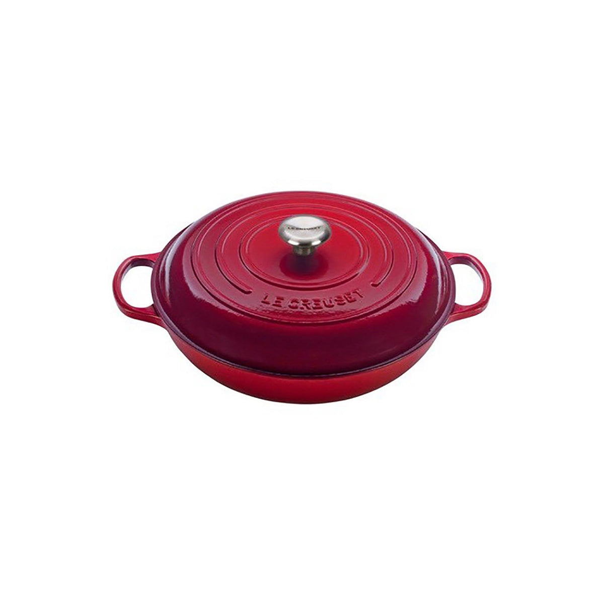 Le Creuset 5qt Signature Cast Iron Braiser Cerise