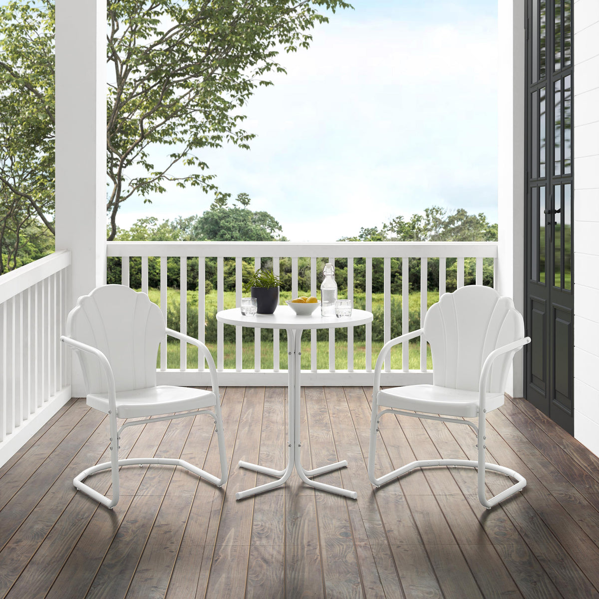 Crosley Outdoor Tulip 3Pc Retro Outdoor Bistro Set