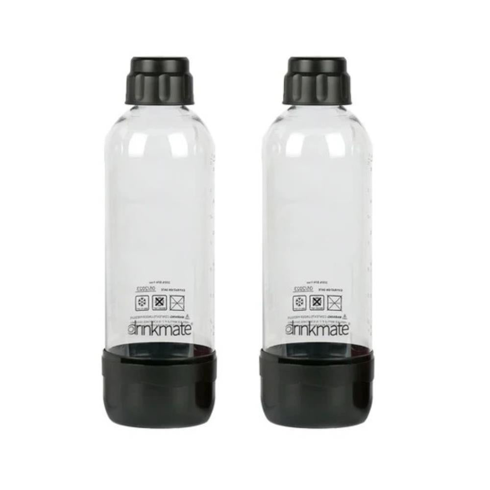 Drinkmate Black 1.0L Twin-Pack of spare bottles