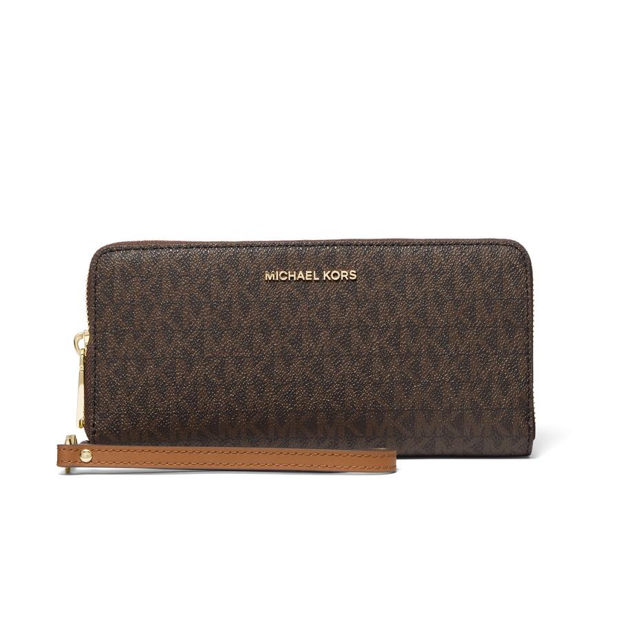 Michael Kors Jet Set Large Logo Continental Wallet - Brown