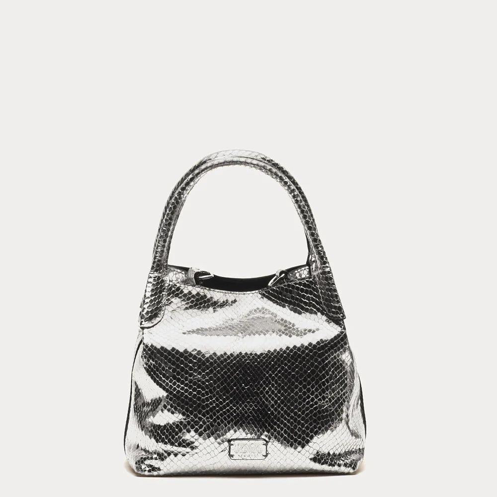 Frances Valentine Teeny Sweet Pea Metallic Snake Leather