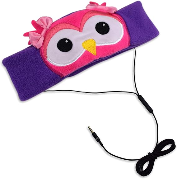 Contixo H1 Adjustable Fleece Headband Headphones Owl