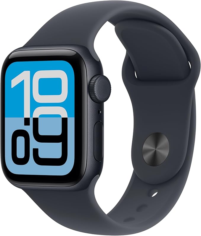 Apple Watch SE 3 GPS + Cellular 44mm Midnight Aluminum Case with Midnight Sport Band - S/M