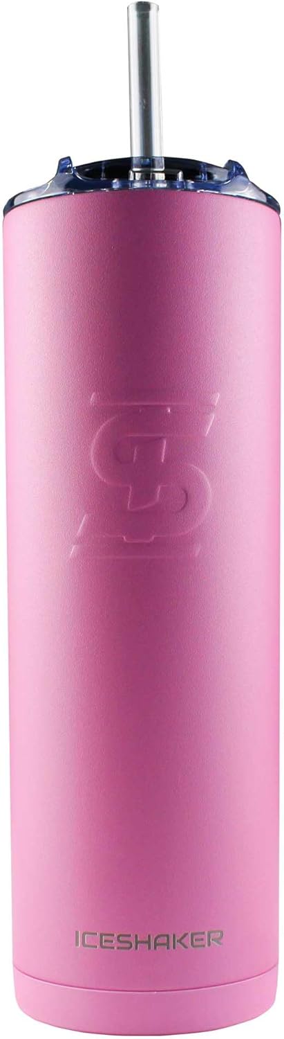 IceShaker 20oz Insulated Stainless Steel Skinny - Tumbler w/Straw & Lid