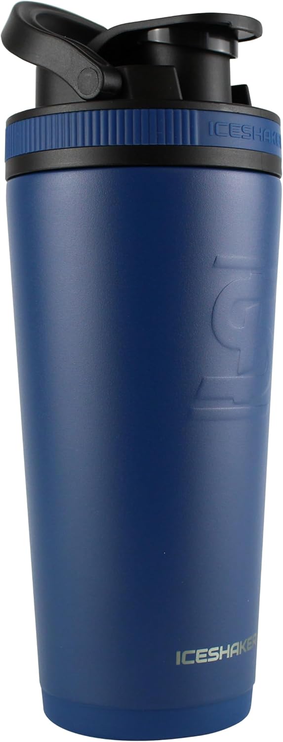 IceShaker 26oz Insulated Stainless Steel Shaker Bottle- Shaker lid w/handle & agitator